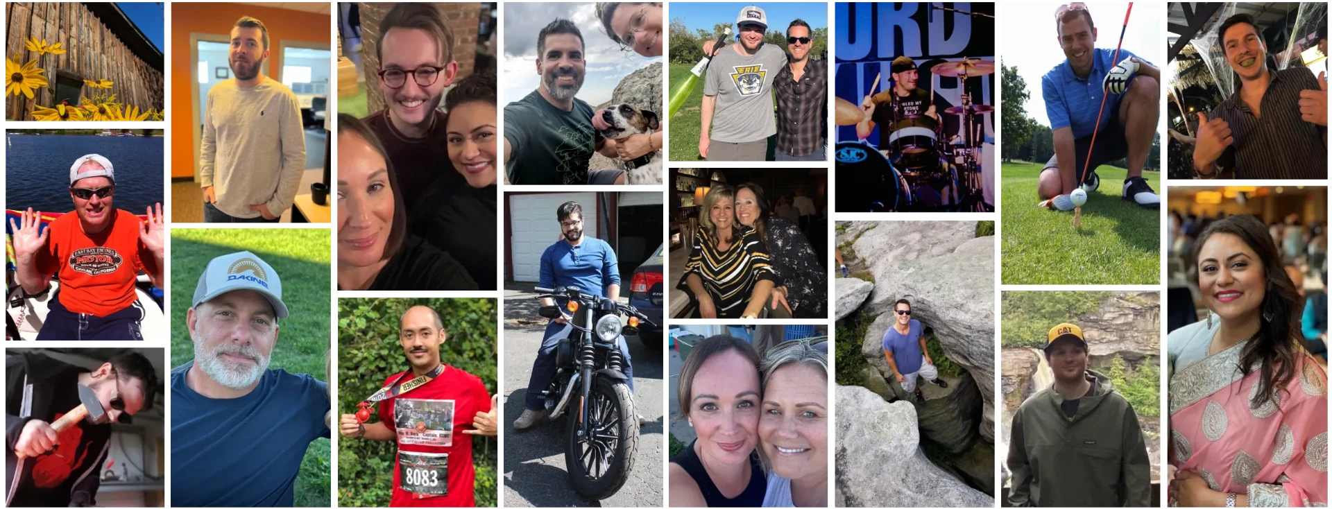 Collage of photographs from the JENLOR team